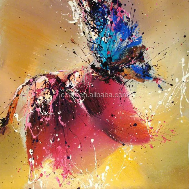 Абстрактная Бабочка цветы холст нож картина маслом для домашнего декора