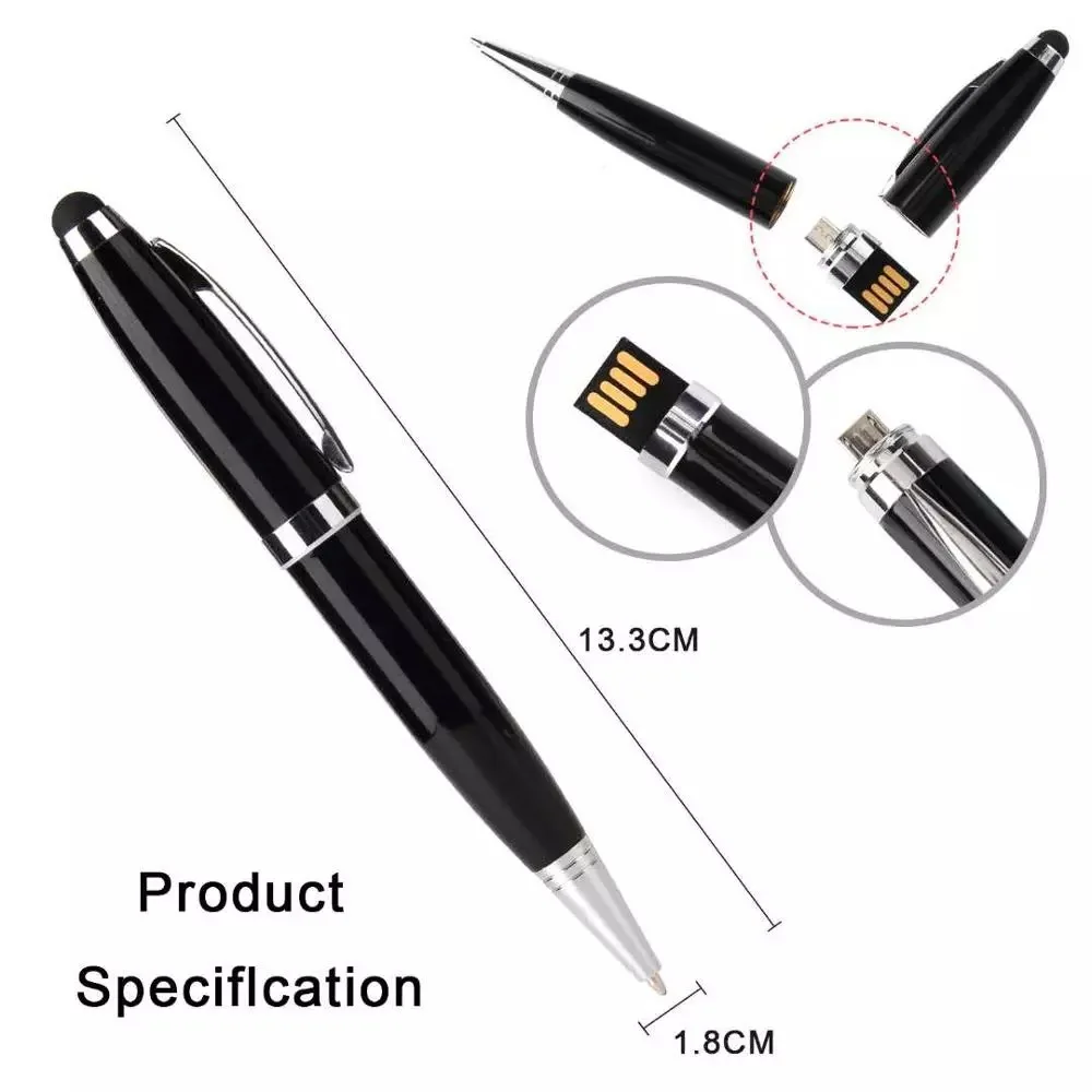 Custom Logo 6 Color 4GB 8GB 16GB 32GB 64GB USB Flash Drive Disk Memory Pen Stick Stylus USB 2.0 Pendrive Boy Toy Gift