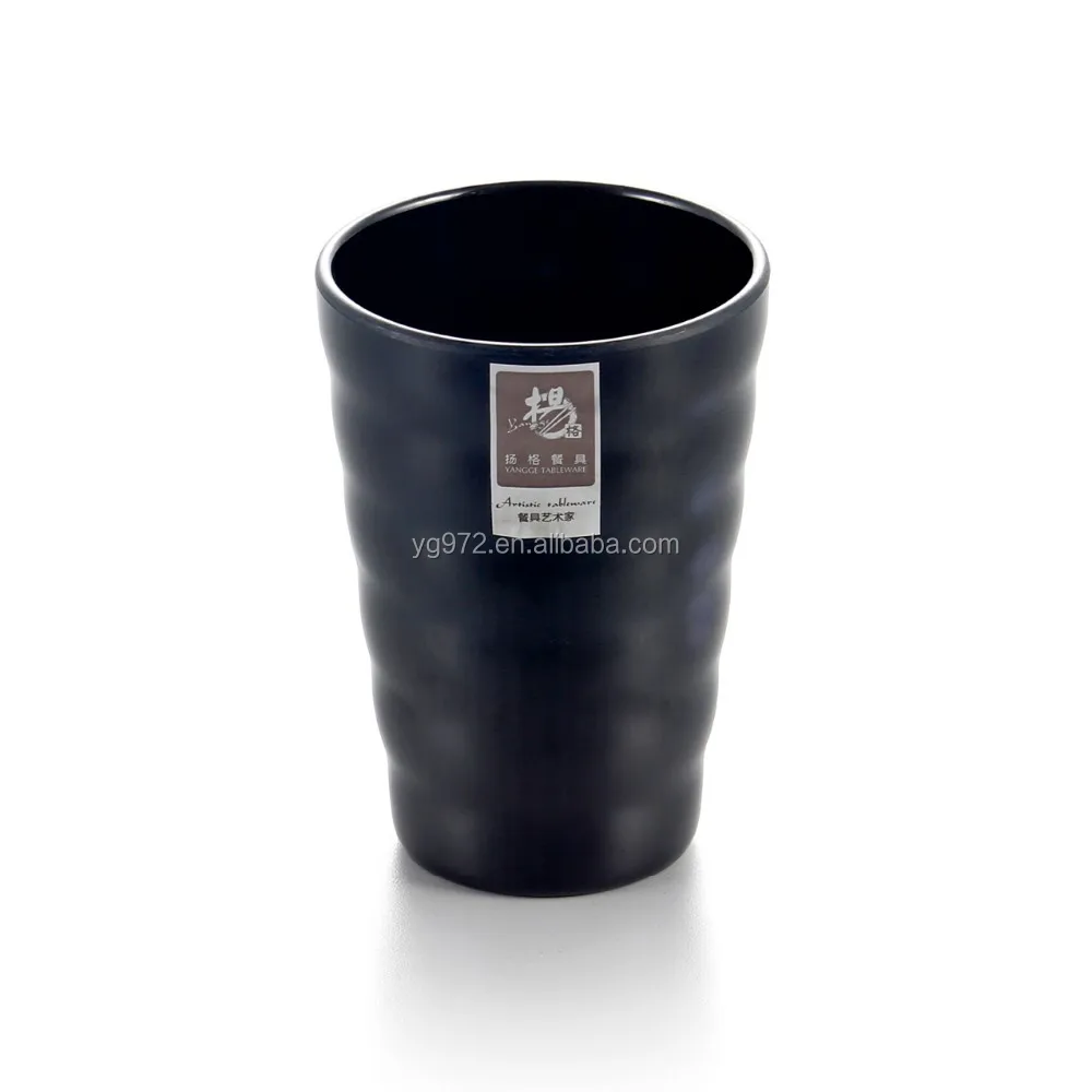 Cheap price reusable restaurant black melamine drinking teacup