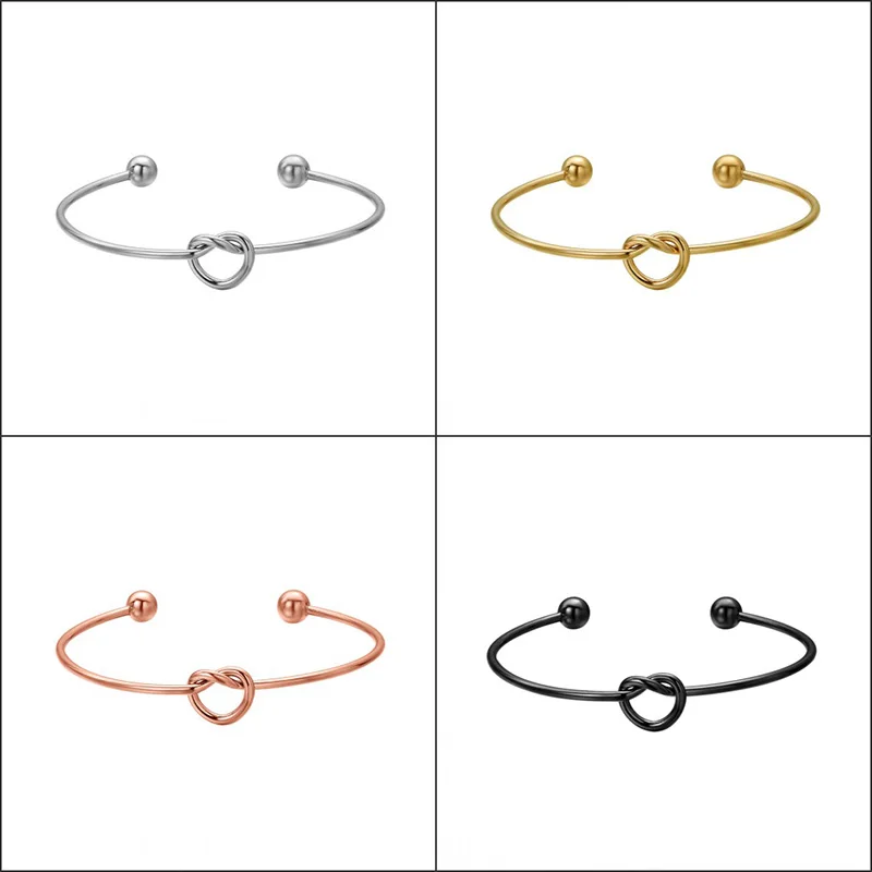 Loftily Jewelry Simple Silver/Rose Gold Plated Stainless Steel Adjustable Expandable Bangle Bracelet DIY Wire String Bracelet