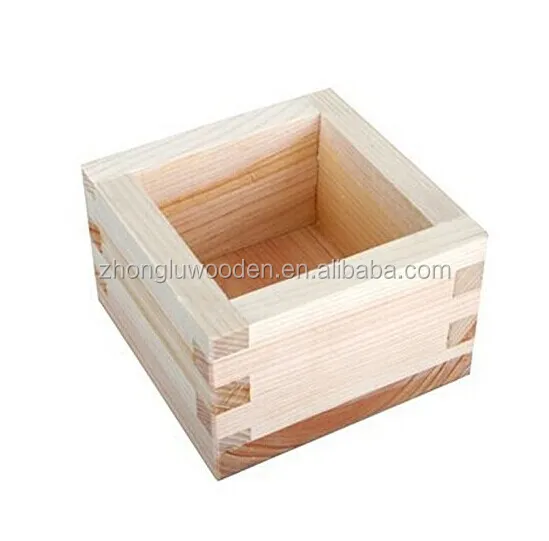 Japan Bargain Masu Wooden Sake Cup, Large wood custom design wooden boxes
