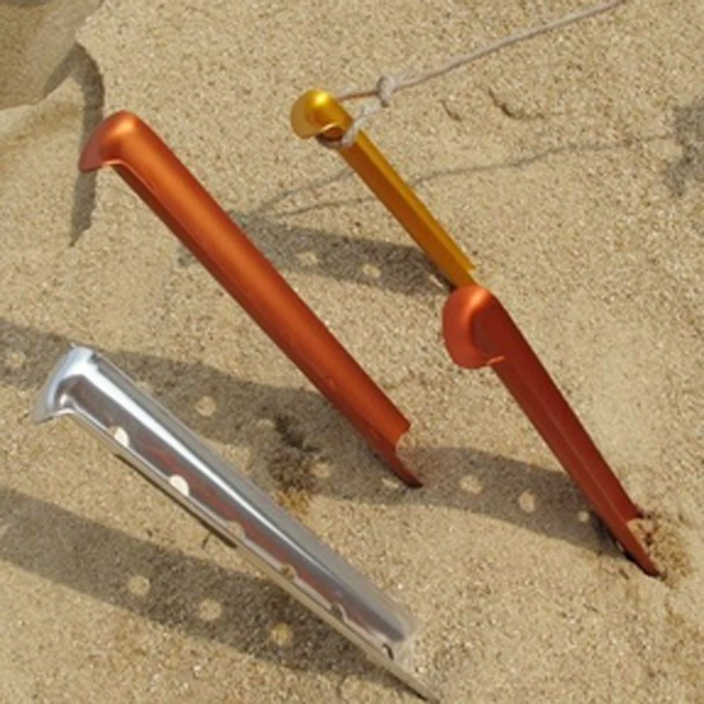 6 Pack Snow Sand Beach Camping Aluminum Tent Peg Stakes