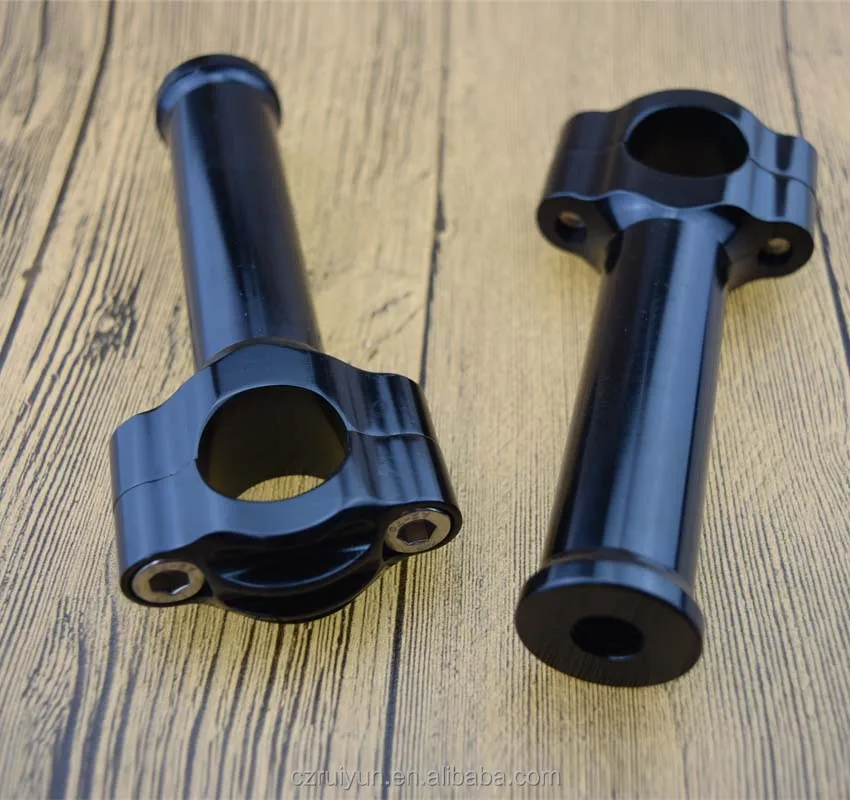 
Pair CNC Riser Motorcycle 25.4mm Clip Fork Handle Bars Risers Black 
