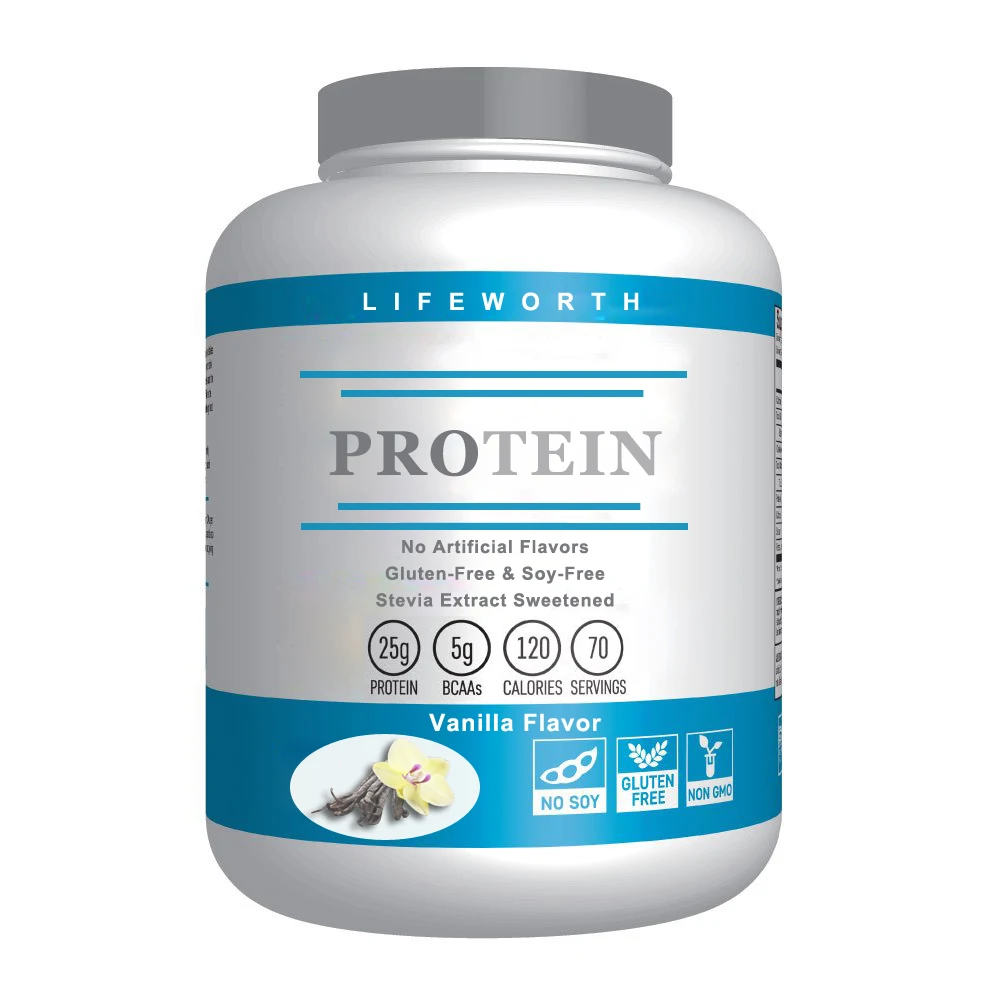 Молочный протеиновый изолированный порошок фирменной торговой марки Lifeworth