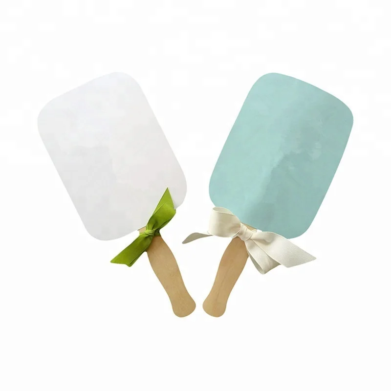 Stock 8 Inches Craft Wedding Fan Sticks, Wooden Fan Sticks