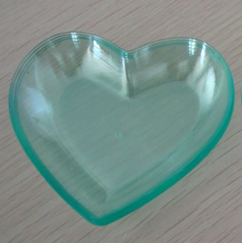 smooth line heart shape dish dessert appetizer clear dish for sale