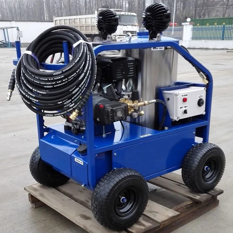5000psi gasoline engine hot water high pressure washer with headlight