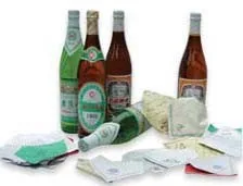 Factory wholesale custom  colorful printed design aluminium foil beer neck sticker labels