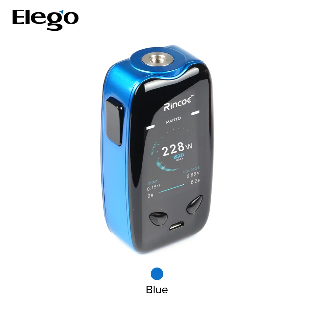 Лидер продаж, электронные сигареты Rincoe Manto 228 Вт TC Mod