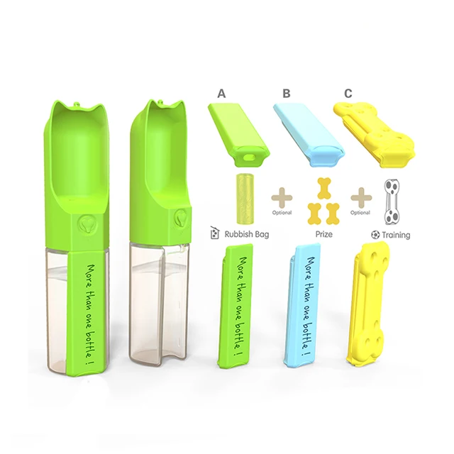 Портативная бутылка для воды с сумкой для уборки за собакой