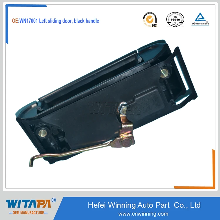 auto body parts sliding outer door handle LH with black color used for Chevrolet N200 by factory