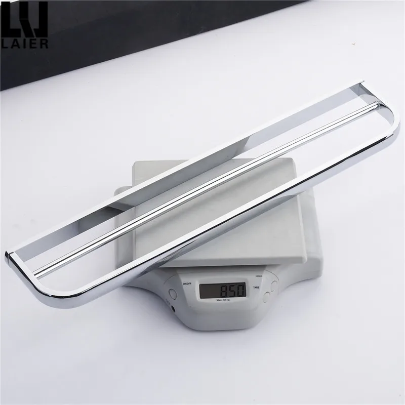 
Wall Mount Modern Chrome Finish Solid Brass Double Towel Bar Free Standing Space Saver Lavatory Towel bar 