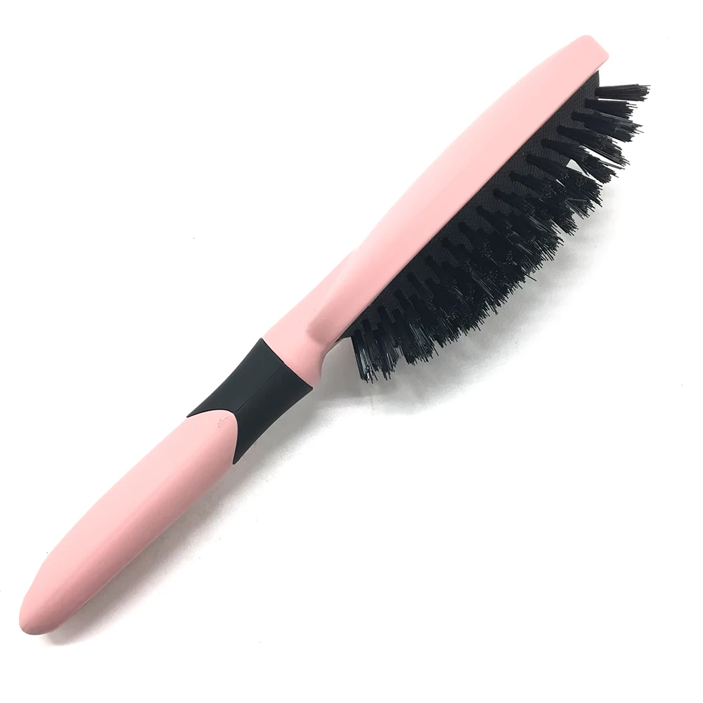 
Osaki Brand Professional Pink Rubber Coating Paddle Hair Brush With Boar Bristle 