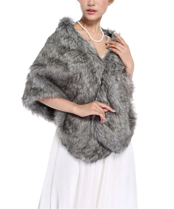 2016 винтажный меховой палантин для невесты меховой ворс одеяло из искусственного меха шарф шаль HSC2558