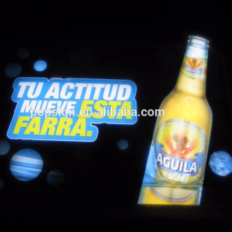 Wall mounted custom size aluminium slim frame snap led drawing animated light box