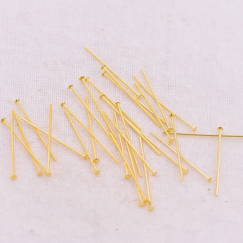 Изготовление серег Аксессуары 23 мм Золотая круглая шпилька