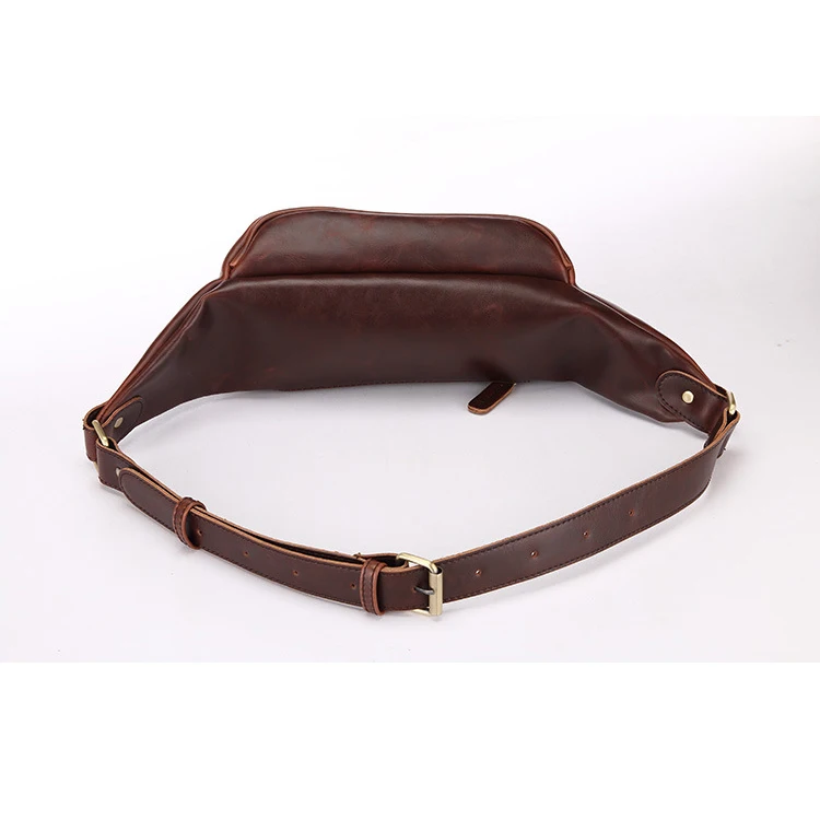 Luxurious Mens Leather waterproof Minimalist luxury women Waist belt Bag for woman Trendy Fanny Pack