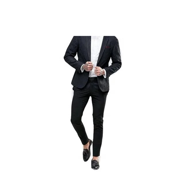 Новый вид черный новейший дизайн Slim Fit мужской пиджак