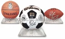 Factory wholesale acrylic soccer ball display case/soccer ball holder/lucite ball display box