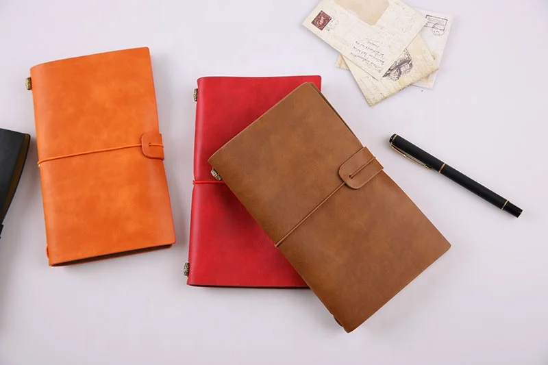 
Wholesale vintage travel school leather journal notebook 