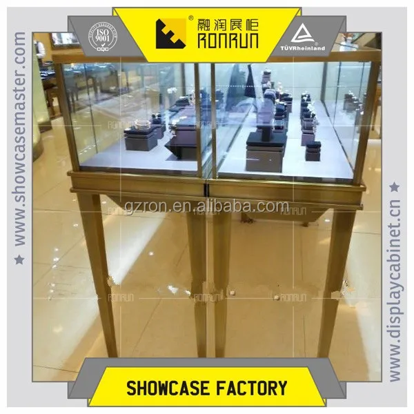 Jewelry mall kiosk, stainless steel jewelry display showcase , jewelry showcase display furniture