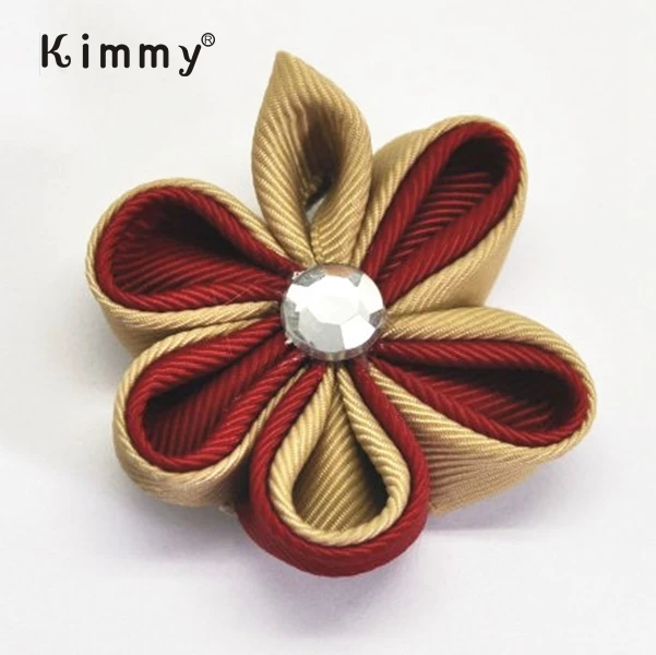 Customized Japanese Ribbon Kanzashi Flower Hair Bow Clip - Buy Ribbon Flower Hair Bow Mini Hair Clip