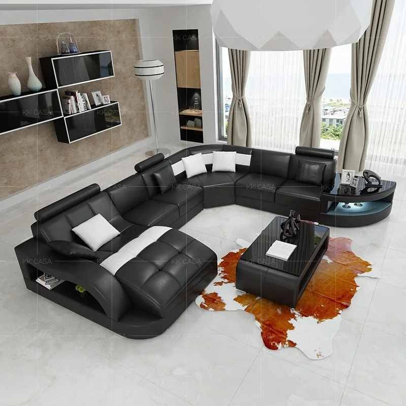 Good quality new inflatable living room furniture sets inflatable lounge sofa corner leather sofa U shaped Sofa