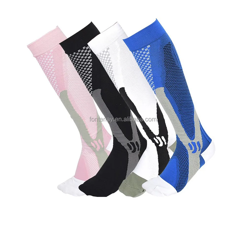Custom Logo Unisex Running Golf Thigh High Sport Sock Young Men Copper Stockings Compression Medical Compression Stockings World