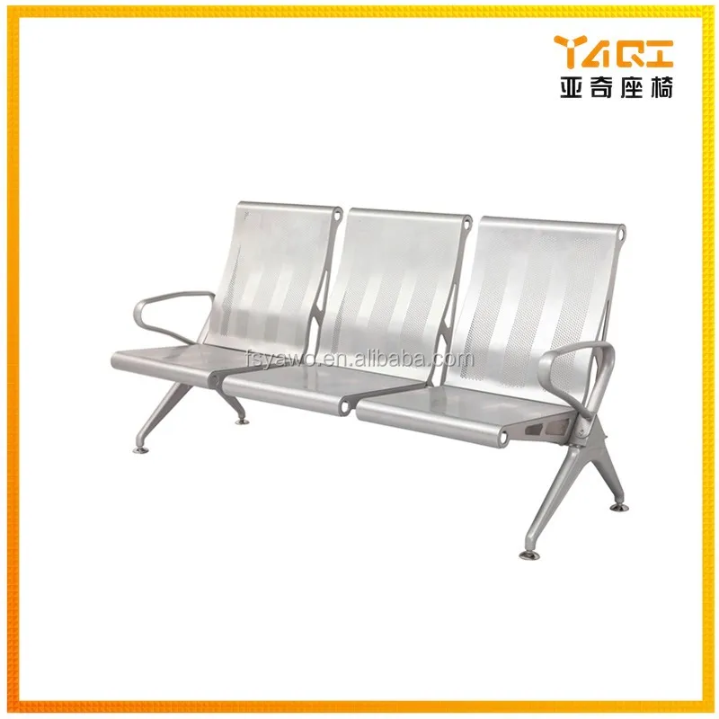 Оптовый горячий прочный популярный общественный больничный аэропорт использовал 3-местный серебряный металлический корпус ожидан