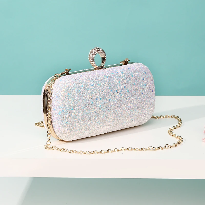 
Wholesale Shimmering All-Over Diamante Covered Party Clutch Evening Bag 