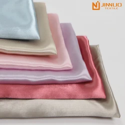 Chinese factory glazed 75D polyester silky dyed satin fabric microfiber fabric in rolls
