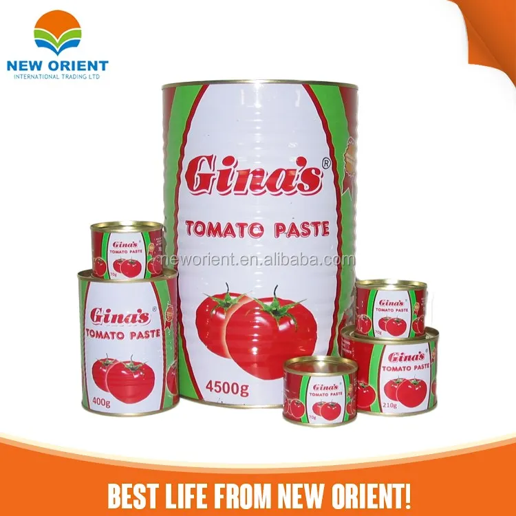 Double concentrate tomato paste canned 210g 400g 2200g tin 28-30% brix for halal african muslim food cooking