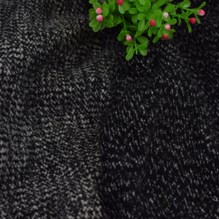 Solid color 500 gsm brushed 100% polyester artificial tweed cashmere fabric wholesale
