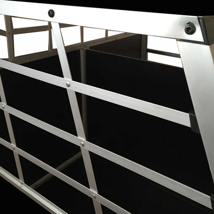 High Quality Heavy Duty Aluminum Steel Metal Pet Carrier Case Outdoor Double Door Dog Cage House