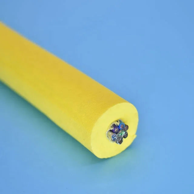 Rov tether flexible underwater umbilical cable 4 cores with 3 twisted pair rov drones cable