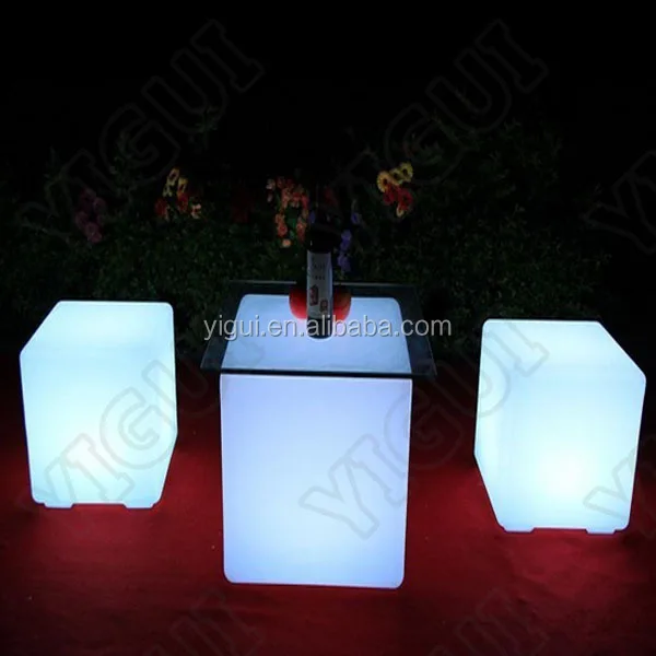 С музыкальным пластиковым кубическим сидением, современная мебель для отеля, барные стулья RGB