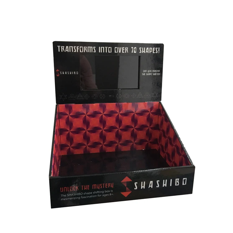 counter top display with LCD video /TV cardboard counter display stand