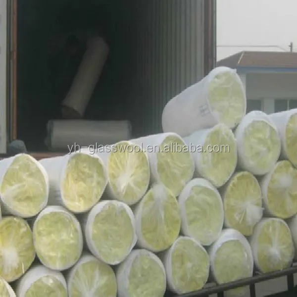Heat insulation 12kg/m3 50mm glass wool blanket with Aluminium foil