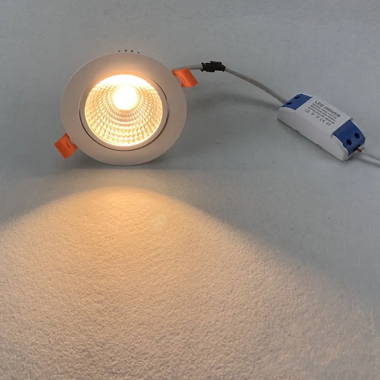 6500k adjustable led smart recessed downlight 5W 10W 15W 20W 30W COB embedded led downlight
