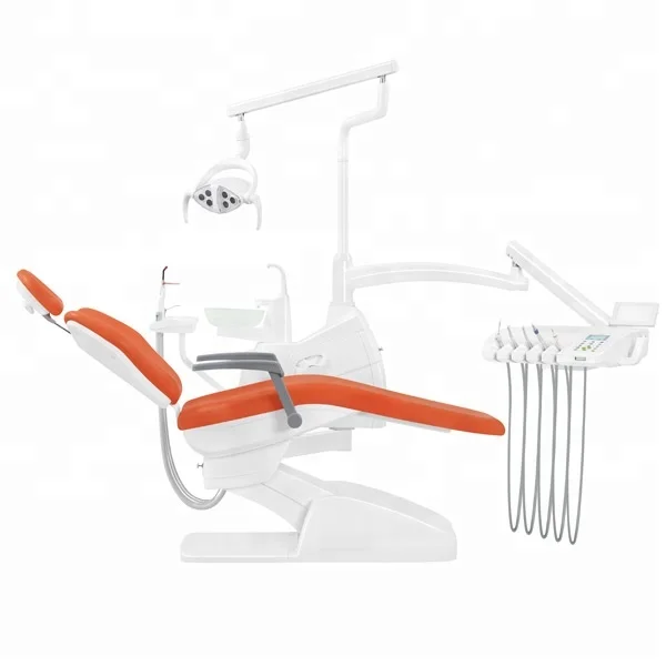Fashionable Floor Type Mainly Orange Best Dental Chair for Sale
