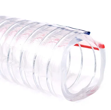 PVC spiral steel wire reinforced hose/ transparent PVC pipe