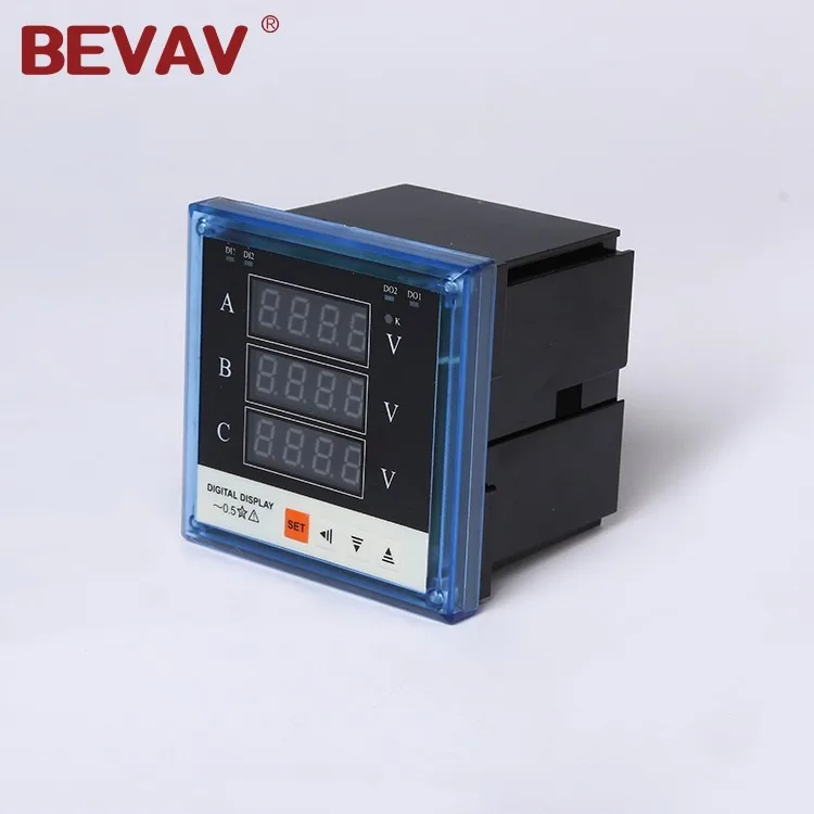 
BEVAV good quality 3-phase Volt meter,digital panel meter 
