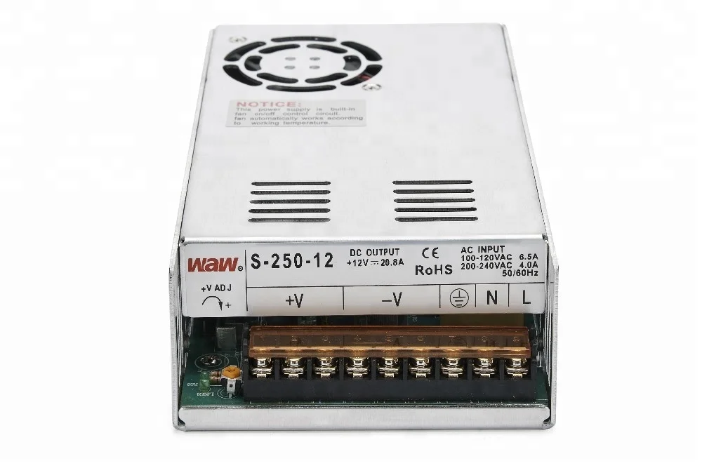 12V 20A Switching Power Supply 250W ac to dc 110v/220v with CE ROHS approved led power supply