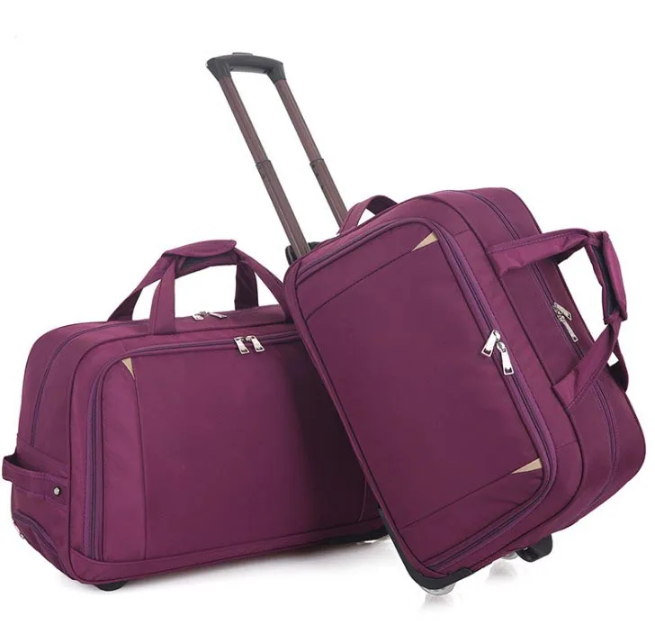 
Yiwu foldable polyester duffle travel trolley bags luggage 