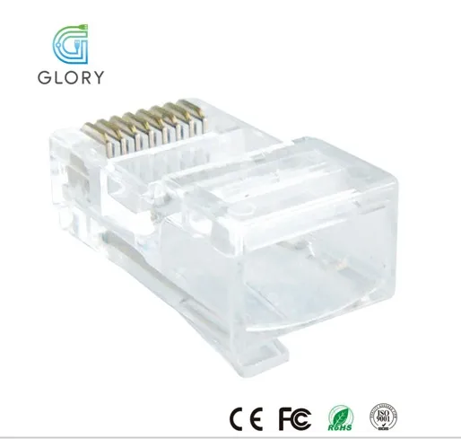 
8P8C gold plated utp network cable rj45 connectors 100 pack 