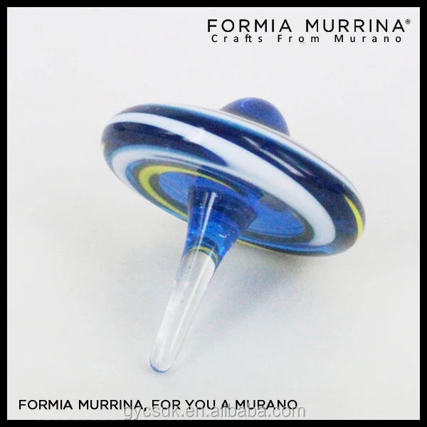 
2021 classic toys glass toy murano glass spinning top for children toy 