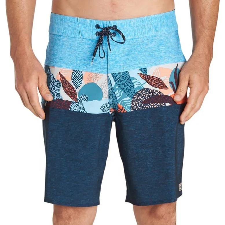 High Quality Sublimation 100%Polyester Good Beach Geometry Surfing Shorts