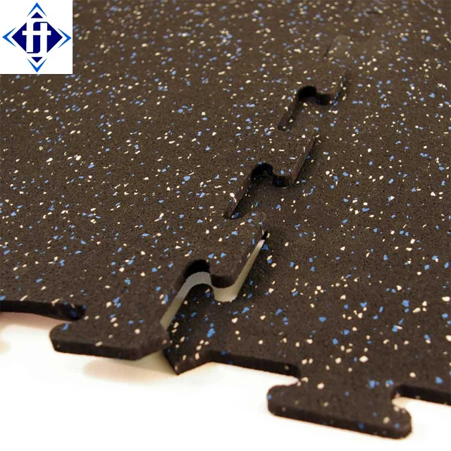 Eco-friendly EPDM Gym Flooring Rubber Interlocking