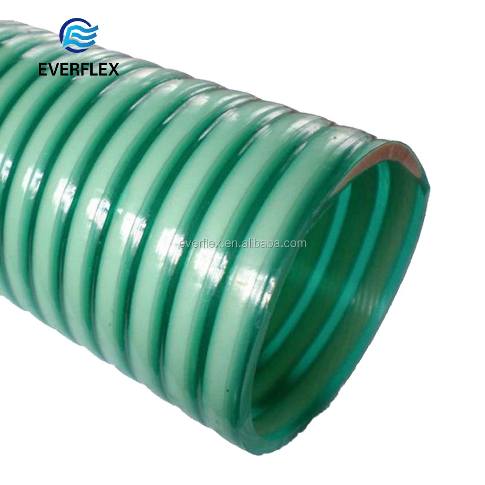 Professional flexible non toxic agriculture pvc green suction hose pipe factory