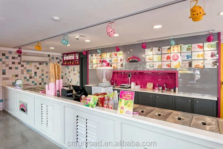 High end ice cream shop furniture design for sale